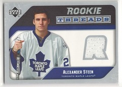 2005-06 Upper Deck Rookie Threads Jersey #RT-ST Alexander Steen Maple Leafs